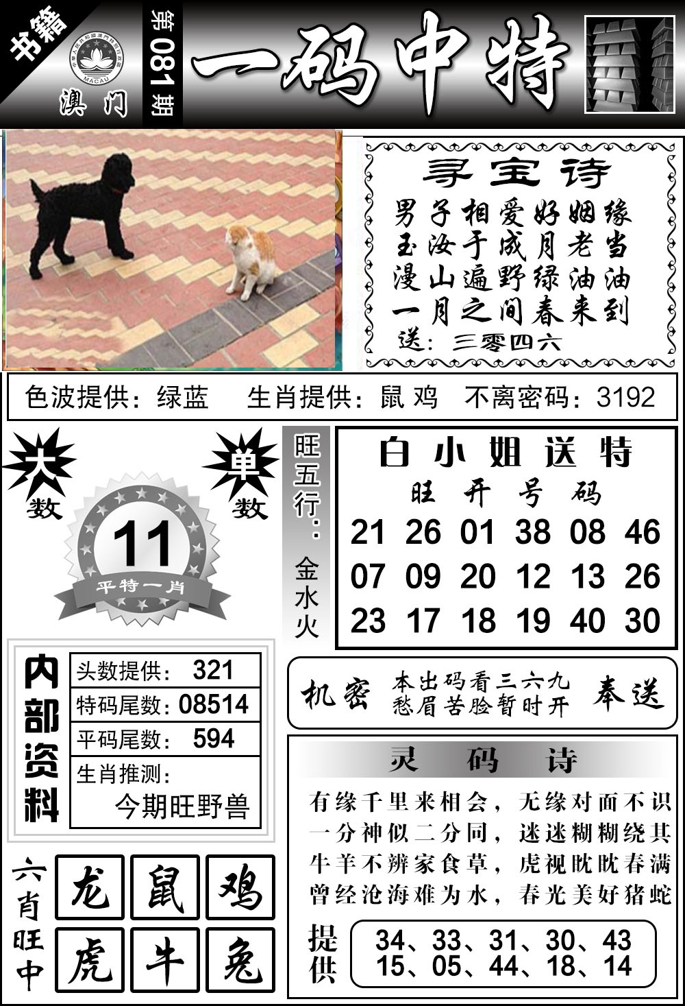 081期澳门乾坤宝典[图]